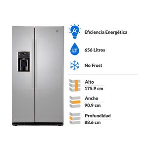 Refrigerador Side by Side General Electric GRC26FGKFSS / No Frost / 656 Litros / A+