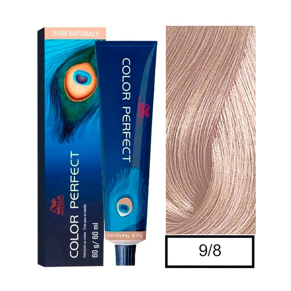 Wella - Tintura Permanente Color Perfect 9/8 Rubio Extra Claro Perla 60gr + Oxidante 20vol 60ml image number 0.0