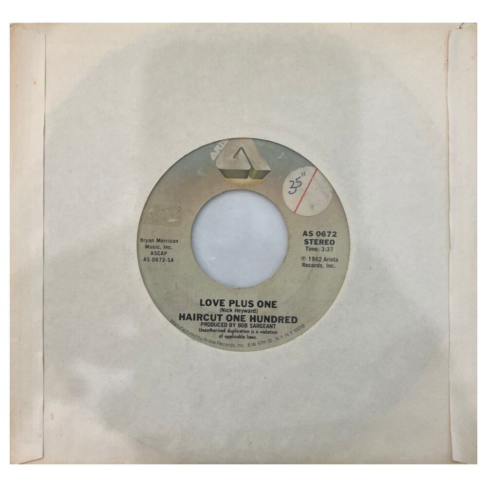 Haircut One Hundred - Love Plus One/favourite Shirts | 7" Single Vinilo Usado image number 0.0