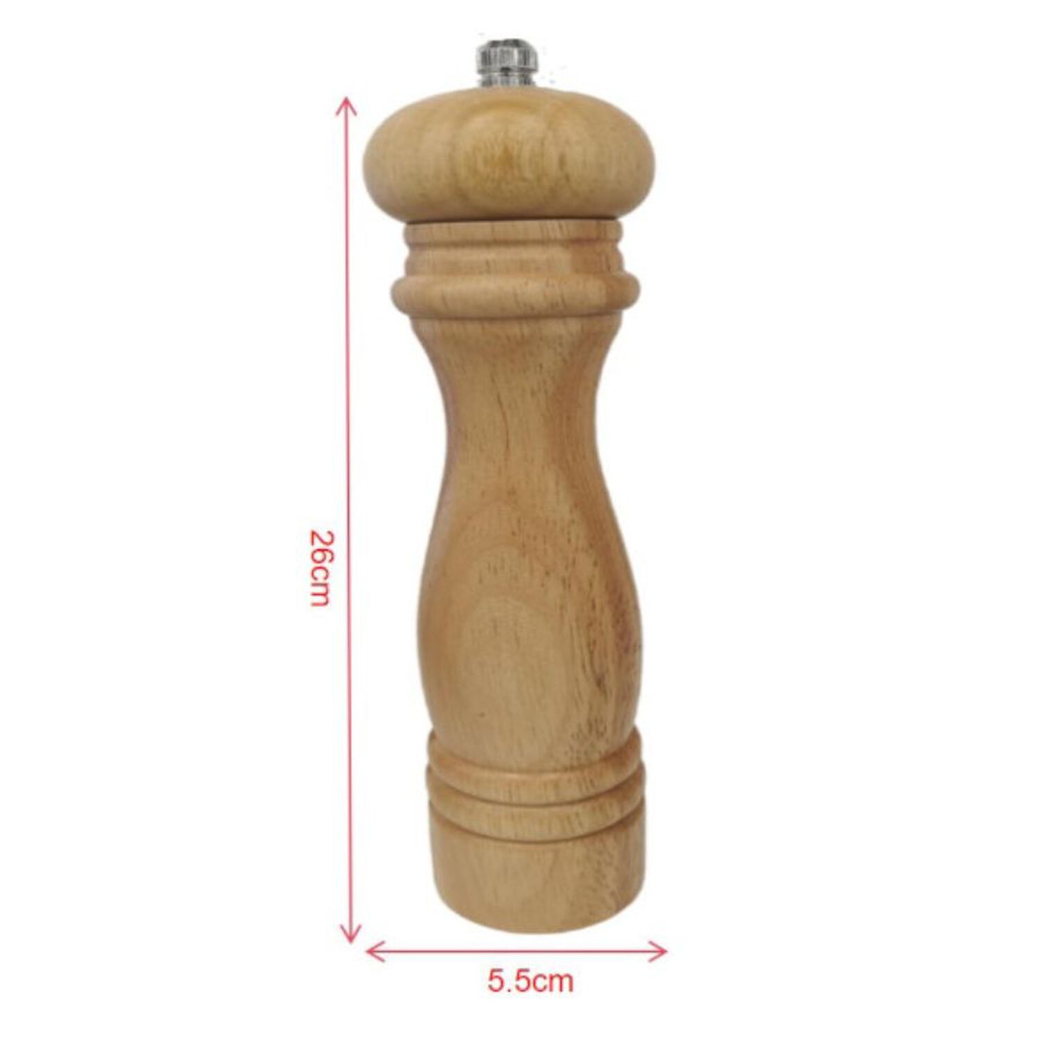 Molinillo De Madera Condimentero Sal Y Pimienta 26cm image number 3.0