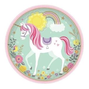 Set Cotill&oacute;n Cumplea&ntilde;os Unicornio 10 Ni&ntilde;os Kawaii Rosado Tur