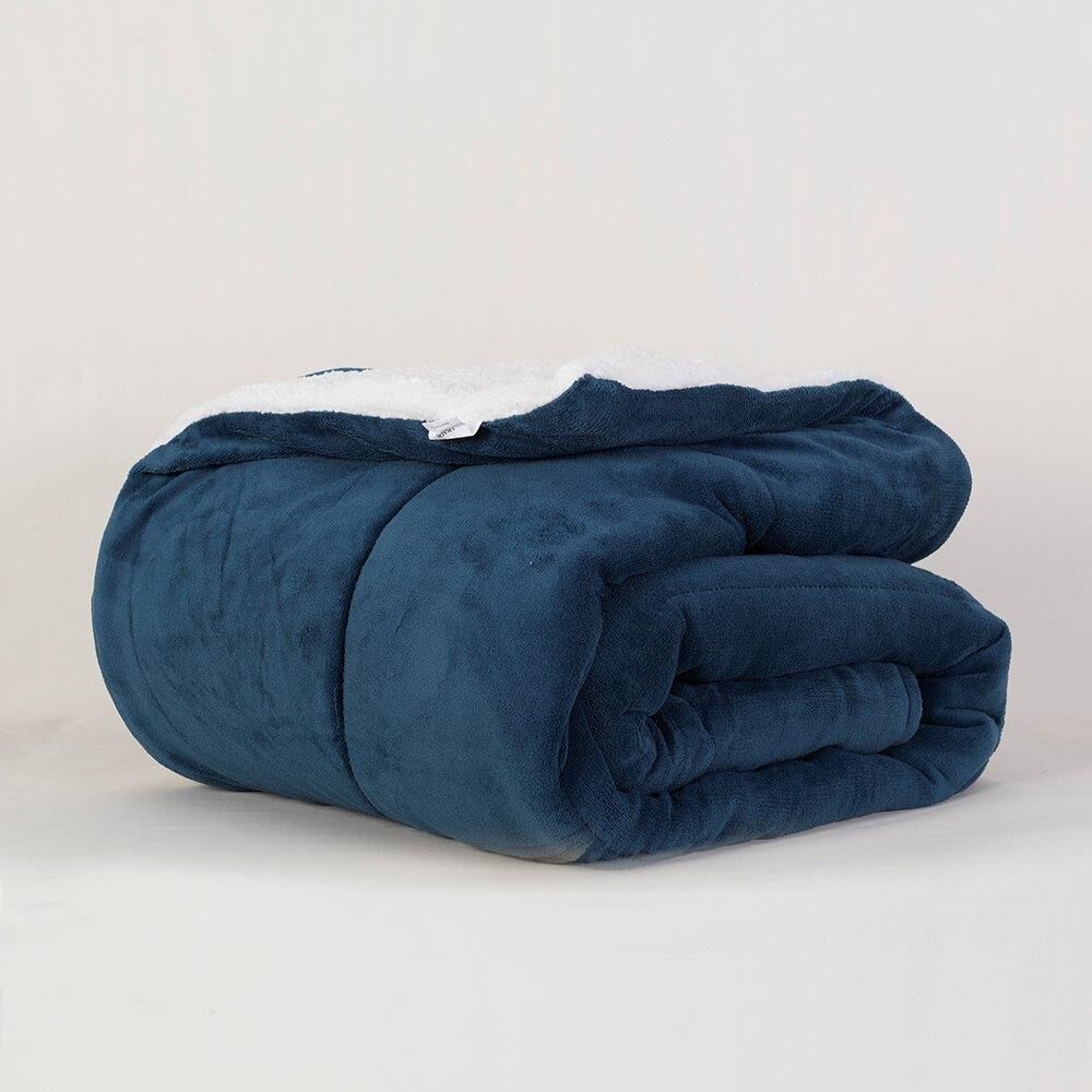 Plumon Coral Sherpa Super King Azul image number 2.0