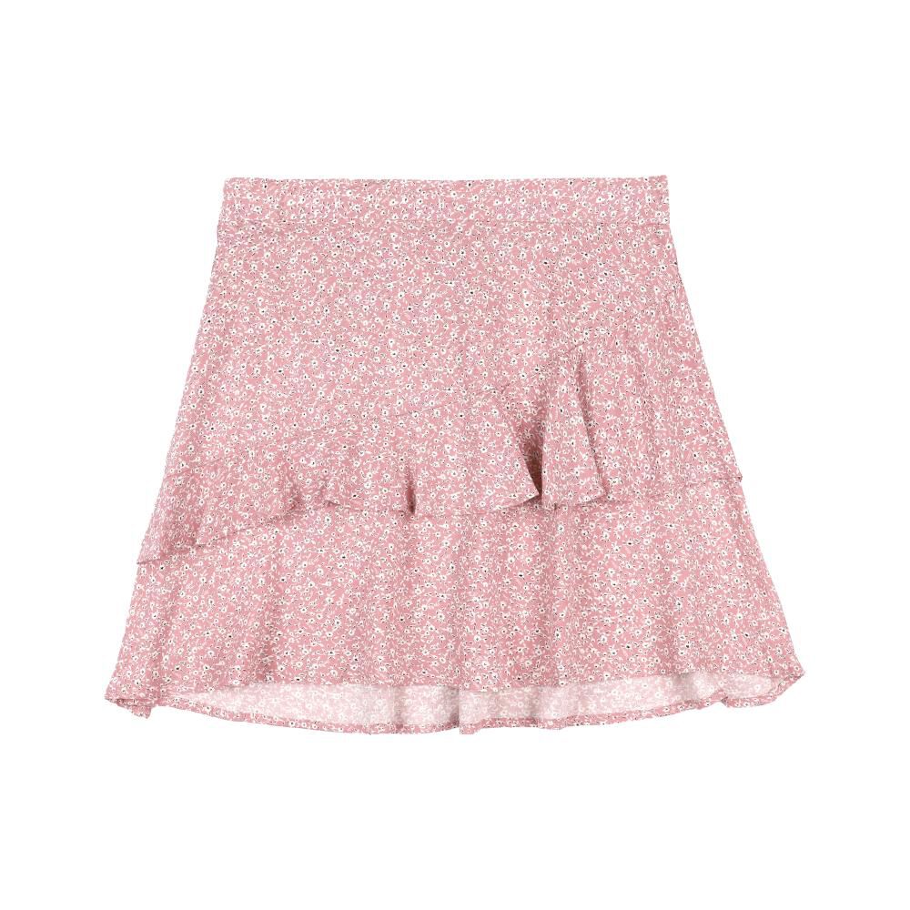 Falda Mini Con Vuelos Tiro Medio Regular Mujer Freedom image number 0.0