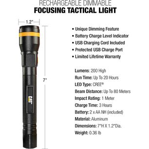 Linterna Led Recargable Cat Ct2205 Lumenes 200
