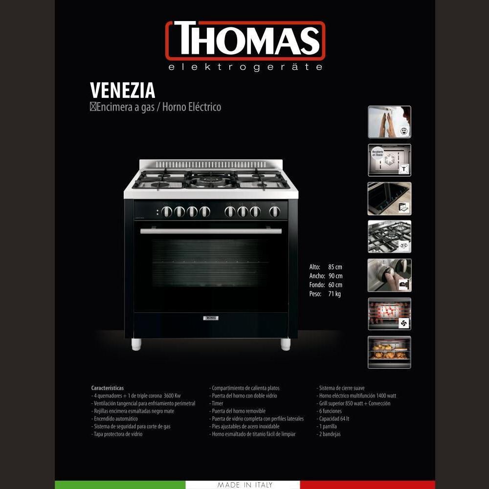 Cocina A Gas Thomas Venezia / 5 Quemadores image number 5.0