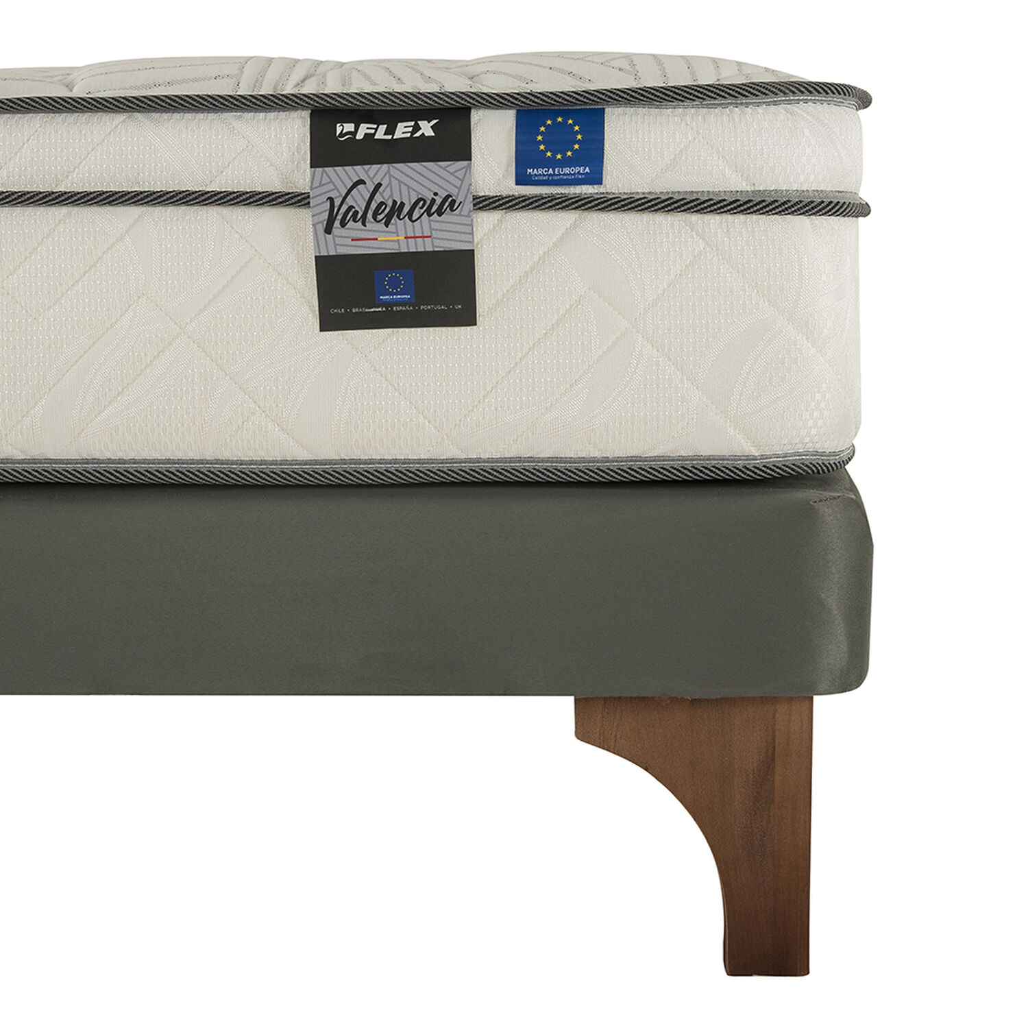 Cama Europea Flex Valencia / 1.5 Plazas / Base Normal image number 2.0
