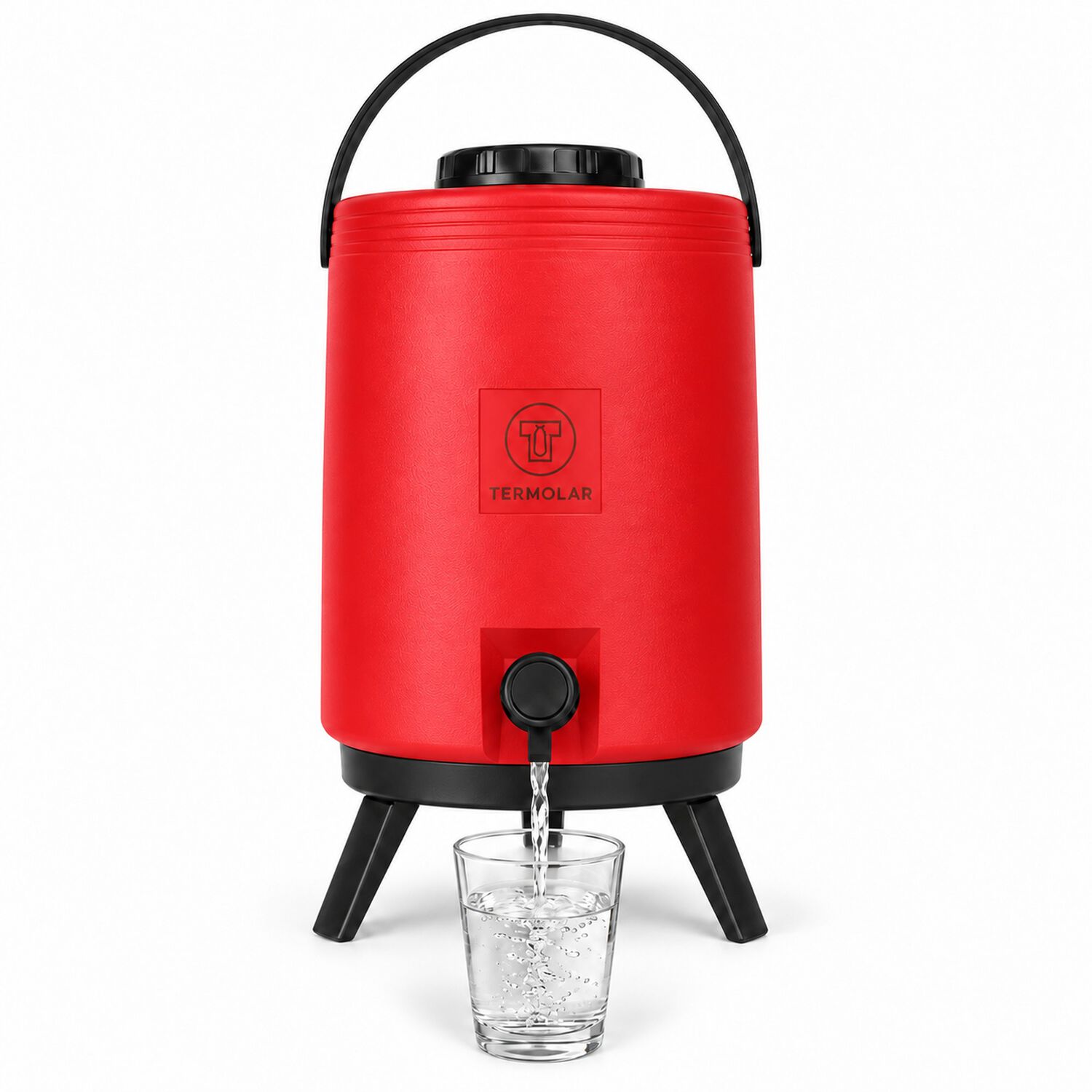 Maxi Termo Termolar 12 Litros Rojo Con Llave Y Asa image number 2.0