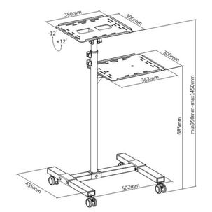 Soporte Para Proyector Y Notebook - 20kilos Con Ruedas