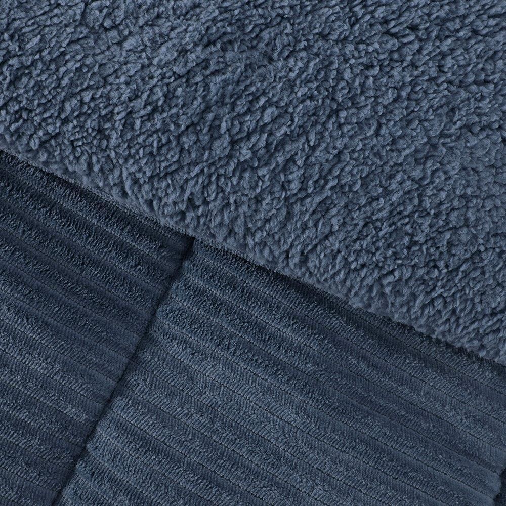 Plumon Corduroy Coral Sherpa Super King Azul image number 1.0