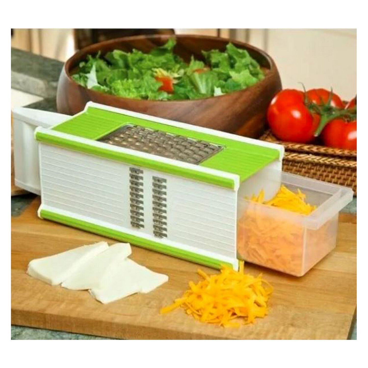Rallador Verduras Cocina Multifuncional 5 En 1 Verde image number 4.0