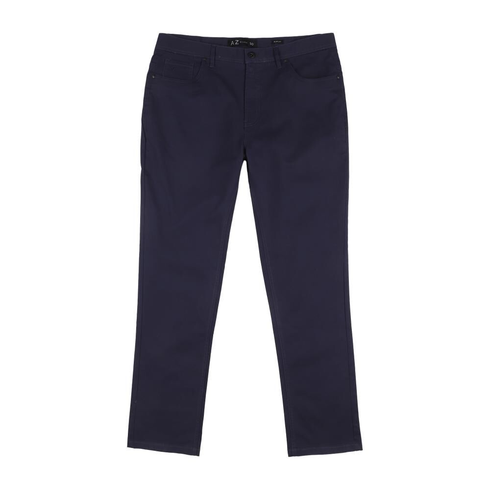 Pantalón Básico Tiro Medio Slim Hombre Az Black image number 0.0