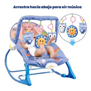 Silla Nido Mecedora Para Beb&eacute;s Y Ni&ntilde;os Con Barra De Juguetes Desmontable