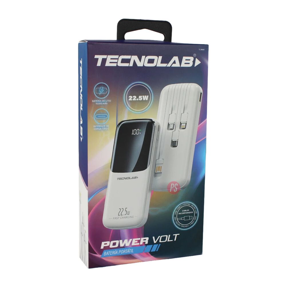 Power Bank 15000mah 22.5w Con 4 Cables Integrados Colores - Ps image number 4.0