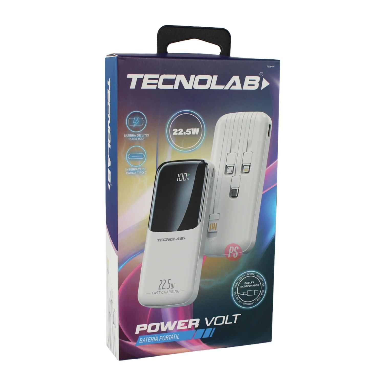 Power Bank 15000mah 22.5w Con 4 Cables Integrados Colores - Ps image number 4.0