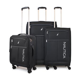 Set De 3 Maletas De Tela S+m+l Nautica Valencia Negra