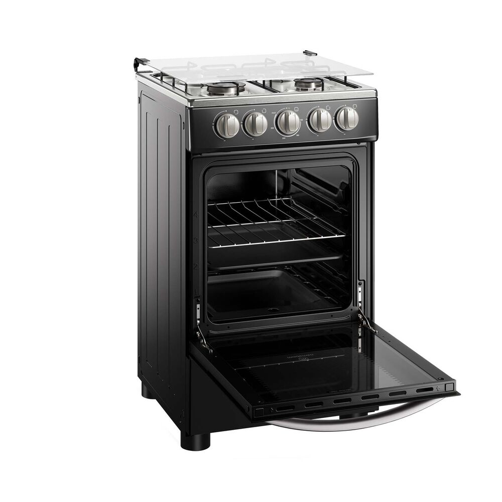 Cocina A Gas 4 Platos Limpiaf&aacute;cil Y Tapa Vidrio Fm4lp Negra image number 6.0
