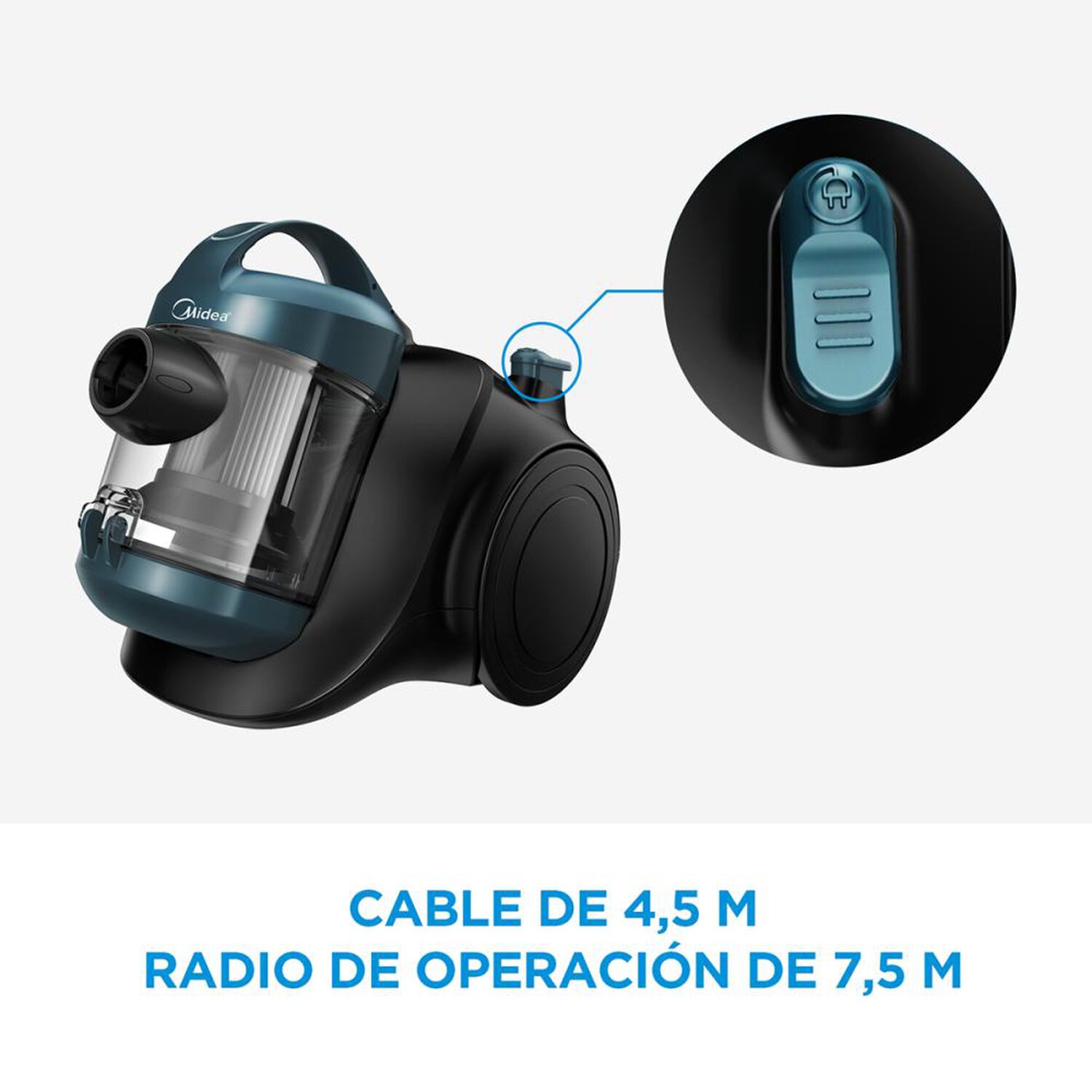 Aspiradora de Arrastre Midea 1000W Cicl&oacute;nica Sin Bolsa Midea 12K image number 6.0