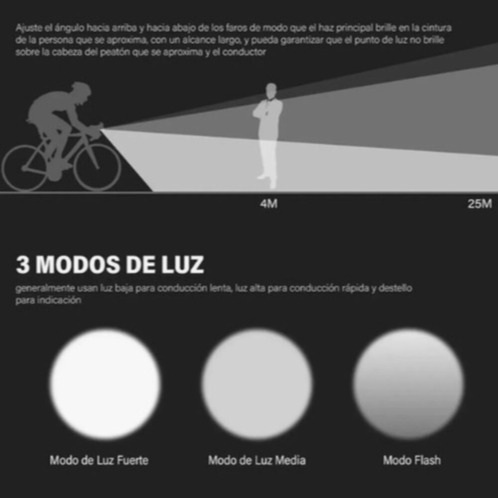 Luces Delanteras Y Traseras Para Lluvia Bicicleta image number 4.0