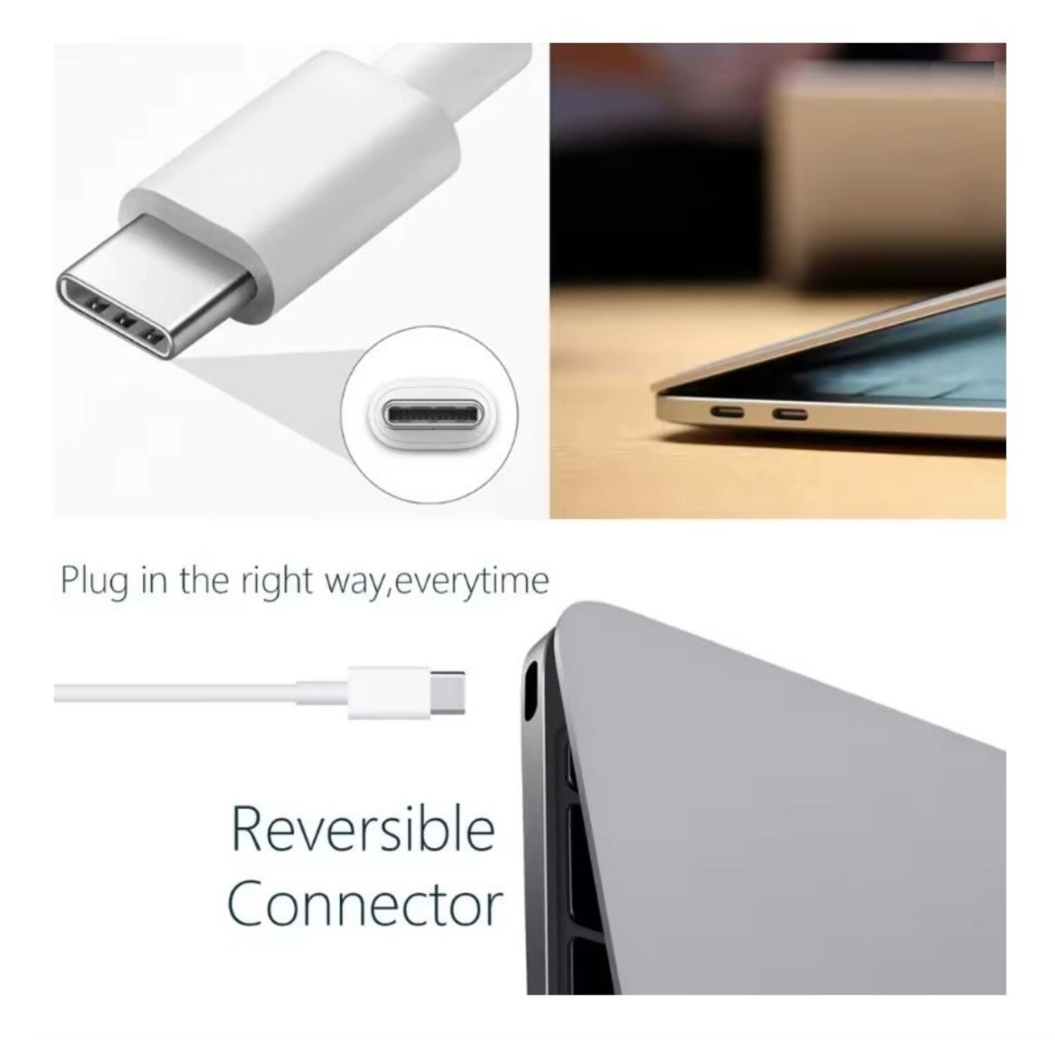 Cargador Compatible Macbook 87w Tipo Usb-c Blanco image number 4.0