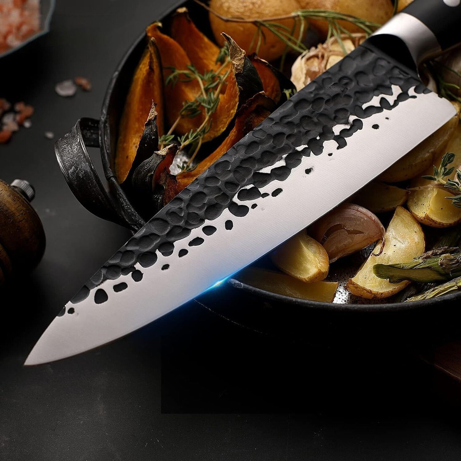 Cuchillo Parrillero Acero Inoxidable 21cm Negro Profesional image number 2.0