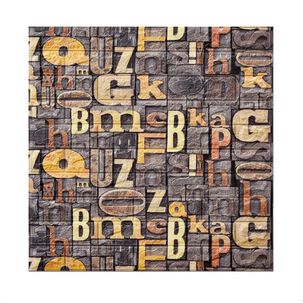Pack 10 Lamina Papel Mural Autoadhesivo 3d Letras