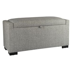 Banqueta Con Ba&uacute;l Leyzy Gris Claro Omega 40x55x105 Cm M&aacute;xima Design