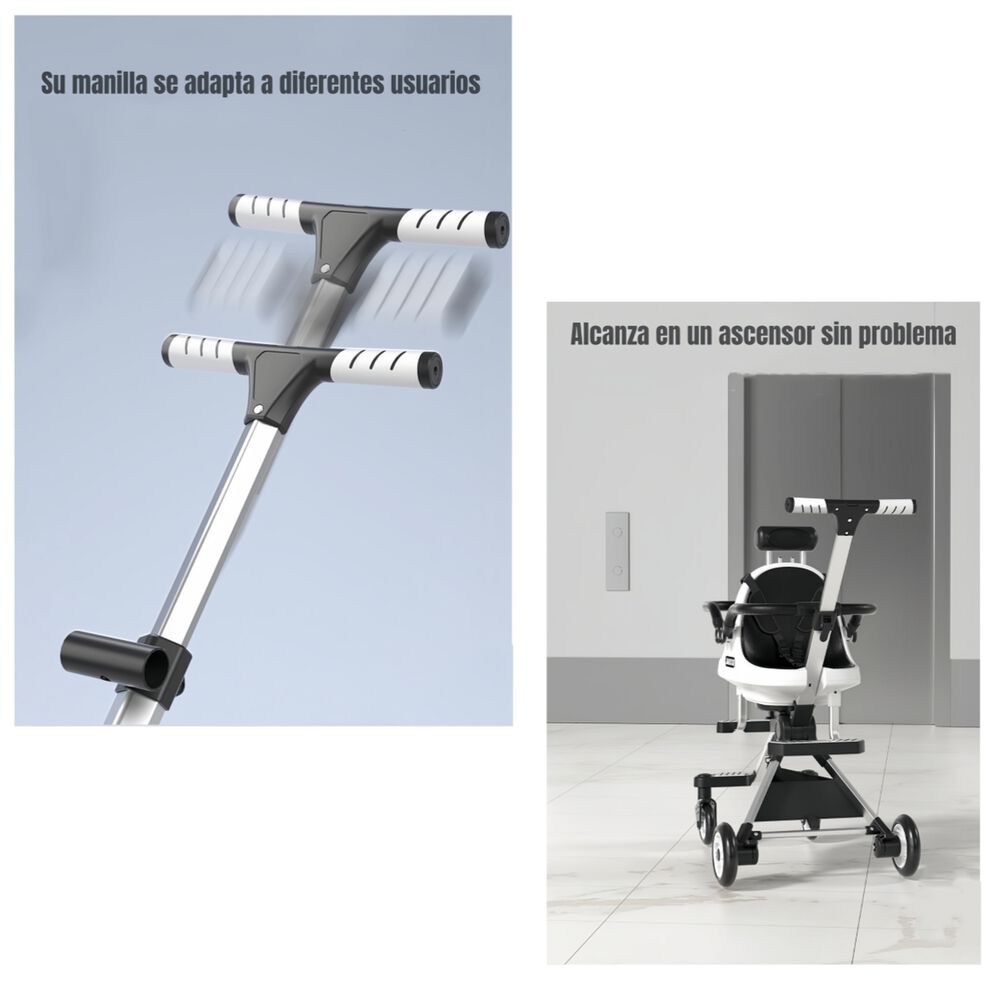 Coche De Paseo Doble Con Sombrilla Rosado By Lubabycas image number 4.0