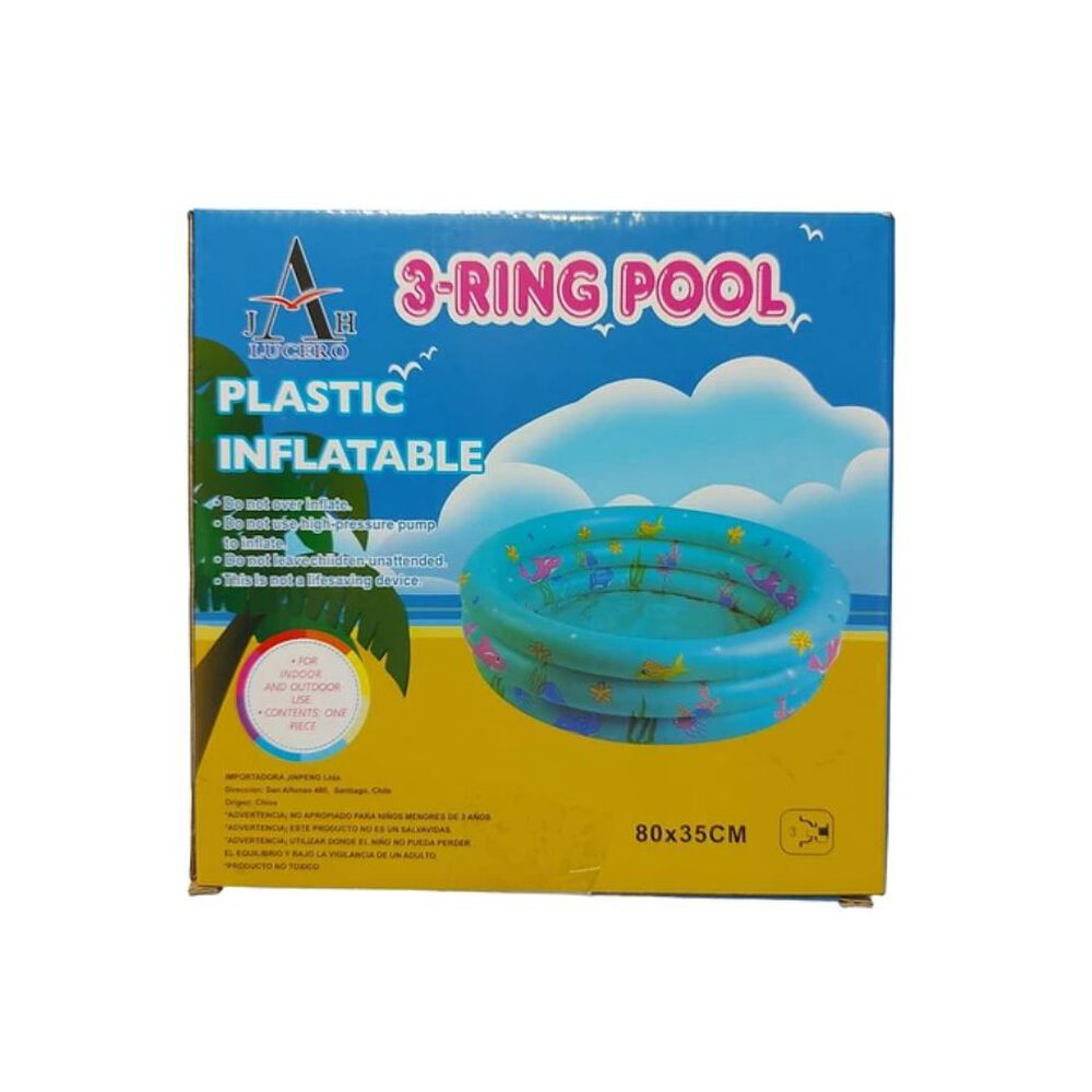 Piscina Inflable 3 Anillos Azul image number 1.0