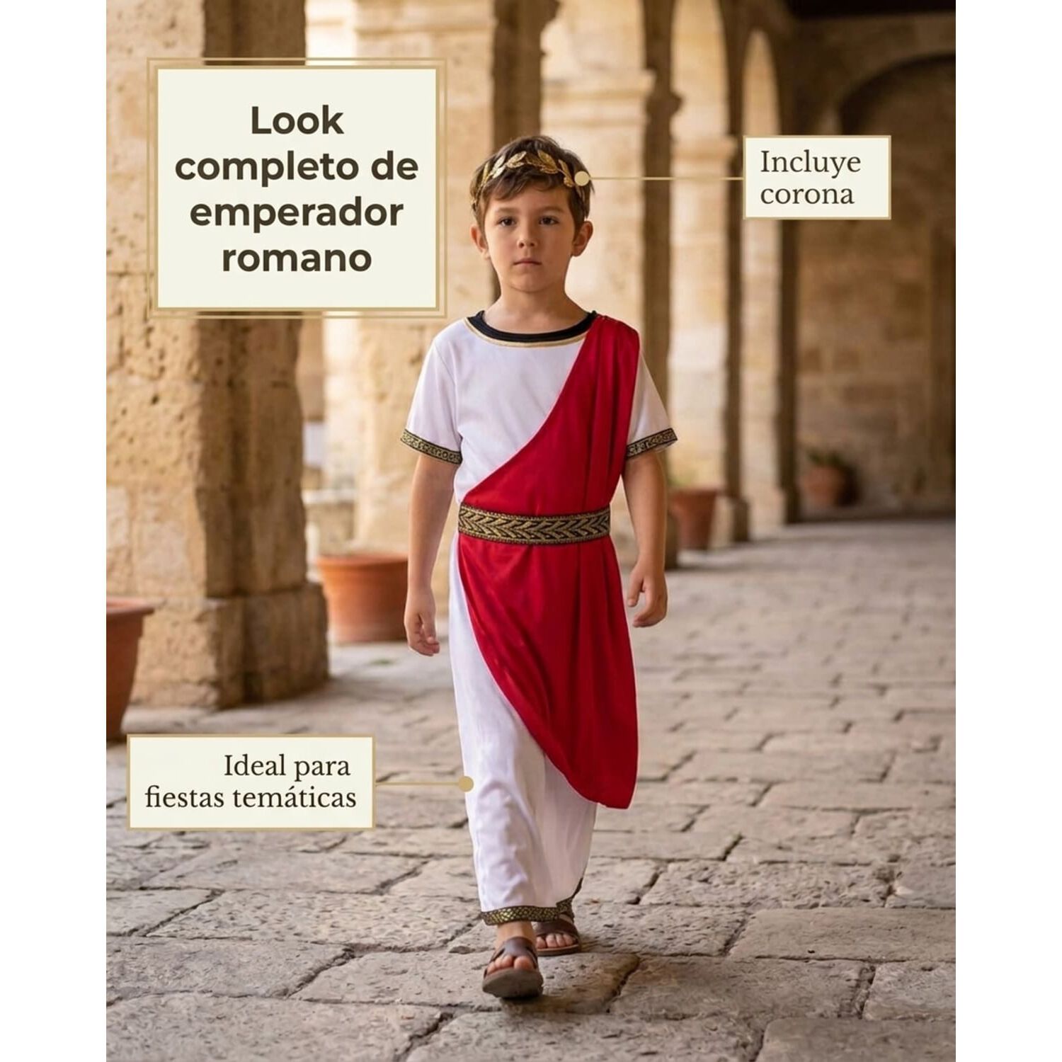 Disfraz Cosplay Gladiador Infantil Para Ni&ntilde;os image number 25.0