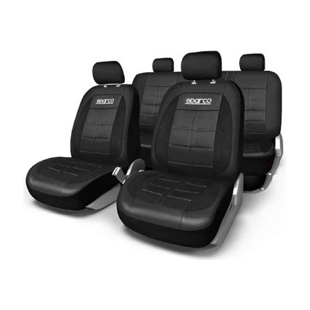 Fundas Cubreasiento Sparco Ecocuero Negro Universales - Sp image number 0.0