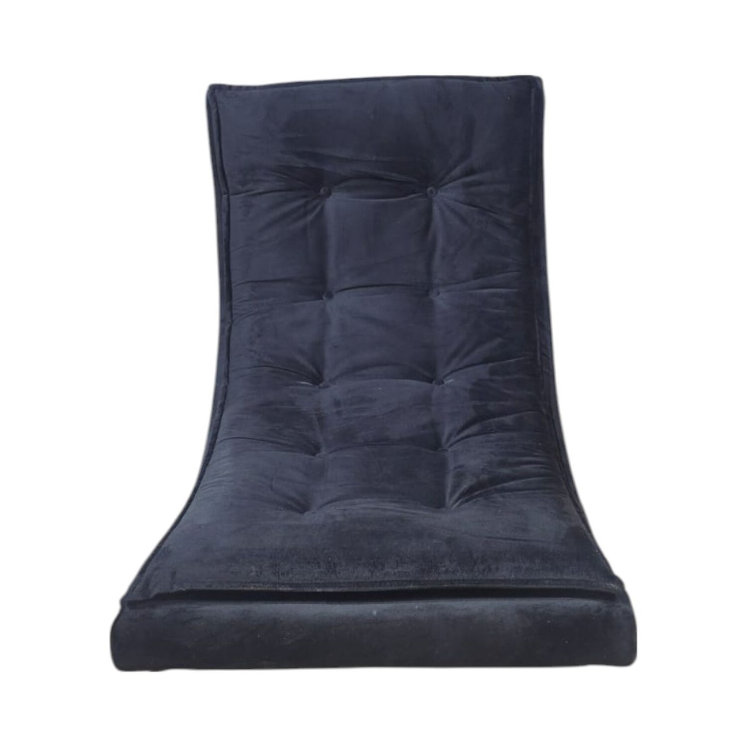 Pouf Mecedor Felpa Negra image number 1.0