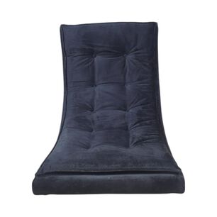 Pouf Mecedor Felpa Negra