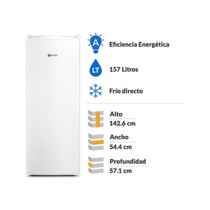 Freezer Vertical Mademsa MFV 645 B / Frío Directo / 157 Litros / A