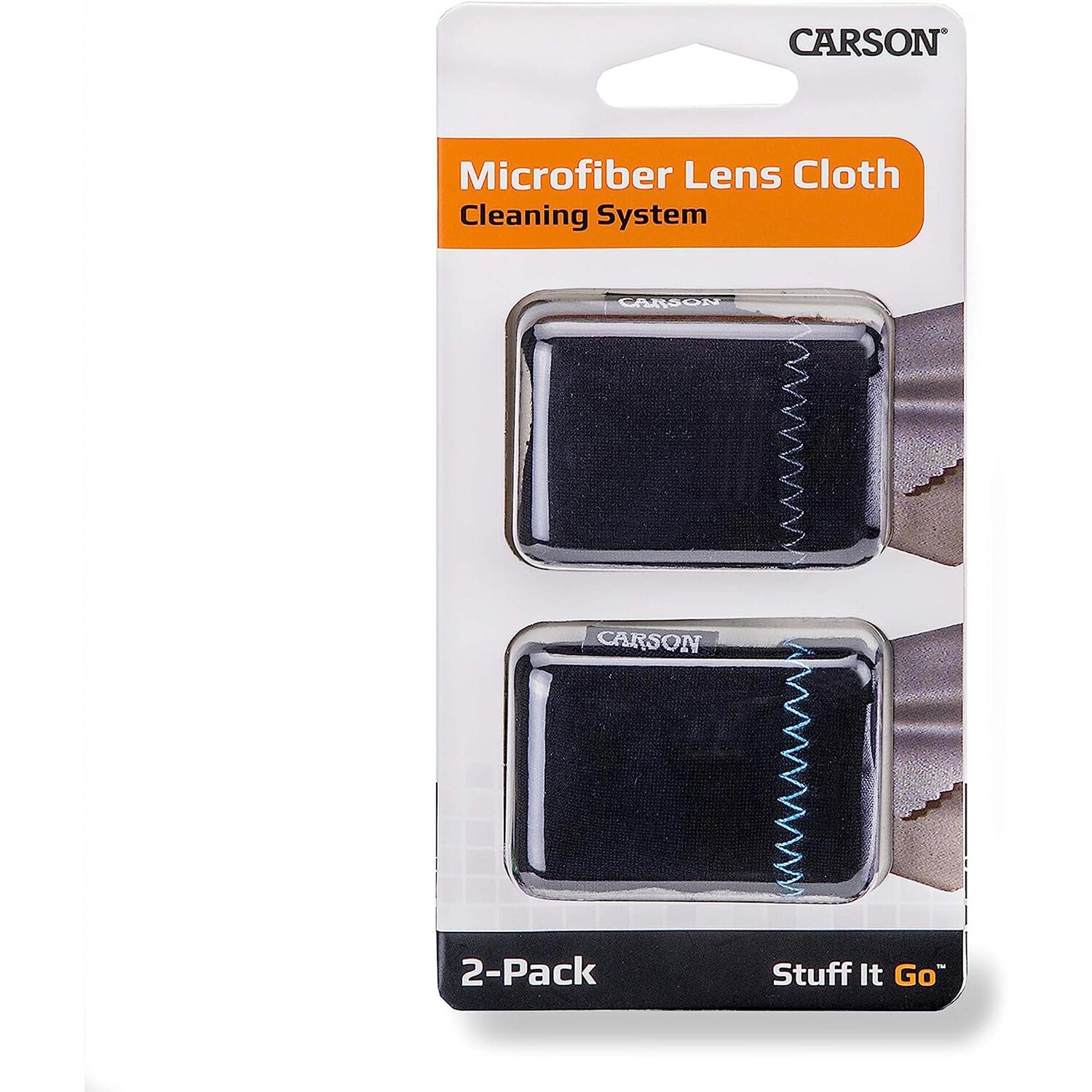 Carson Microfiber Lens Cloth (black) Cleaning System (pack De 2) image number 2.0