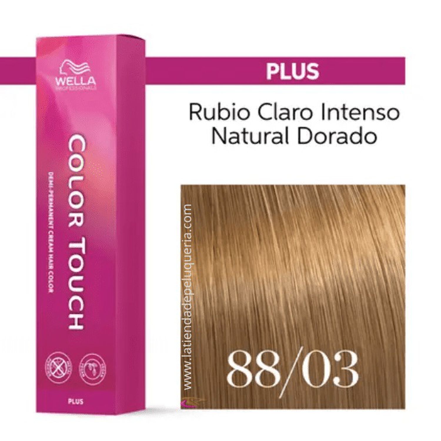 Tinte Para Cabello Wella Color Touch 88/03 Rubio Claro Intenso Natural Dorado 62ml image number 1.0