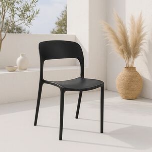 Silla De Comedor O Terraza Alto Tráfico Kentucky - Negra