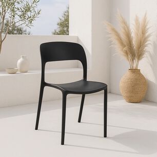Silla De Comedor O Terraza Alto Tr&aacute;fico Kentucky - Negra