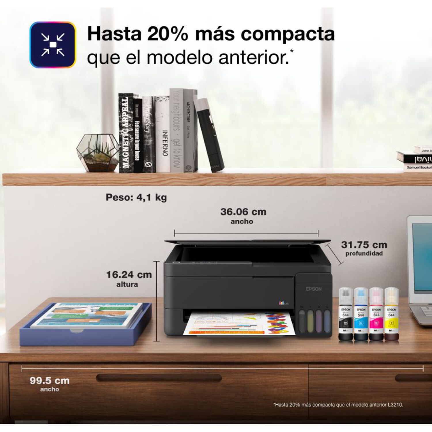 Impresora Multifuncional Epson Ecotank L3310 image number 7.0