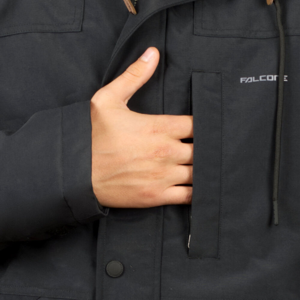 Chaqueta Impermeable Chiporro Unexplored V2 Negro Hombre Falcone image number 7.0