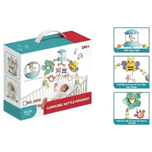 M&oacute;vil Musical Cuna Beb&eacute; Con Control Remoto Carrusel Animales 0m+