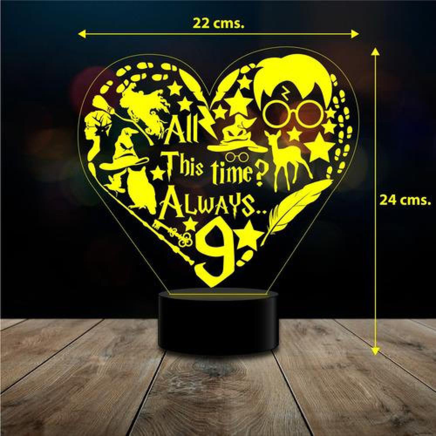 Ilusi&oacute;n 3d Hp Coraz&oacute;n Kawaii Harry C/remoto image number 2.0