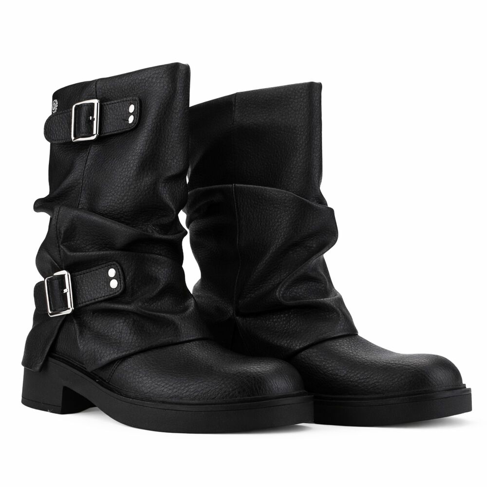 Botin Negro Mujer Casual Chalada Biker image number 4.0