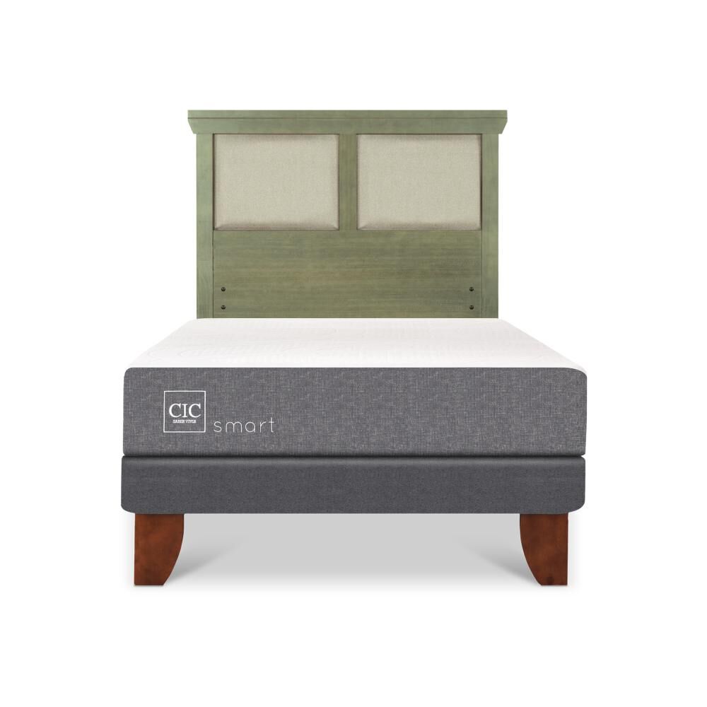 Cama Europea Cic Smart / 1.5 Plazas / Base Normal + Respaldo image number 0.0