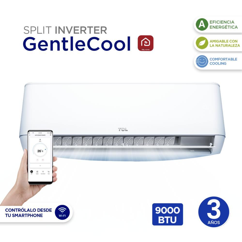 Aire Acondicionado Tcl SPLIT MURO 9000 BTU- INVERTER / 9.000 Btu image number 2.0