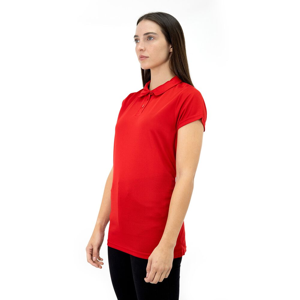 Polera Cooldry Quebec Manga Corta Rojo Mujer image number 4.0