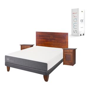 Cama Europea Cic Smart / 2 Plazas / Base Normal + Set De Maderas