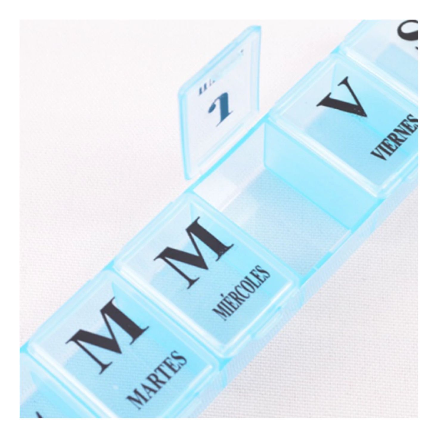 Pastillero Semanal 15cm Color Azul Organizador Medicinas image number 2.0