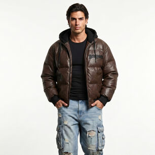 DJOE CHAQUETA PARCA ECOCUERO IMPERMEABLE HOMBRE NEW YORK