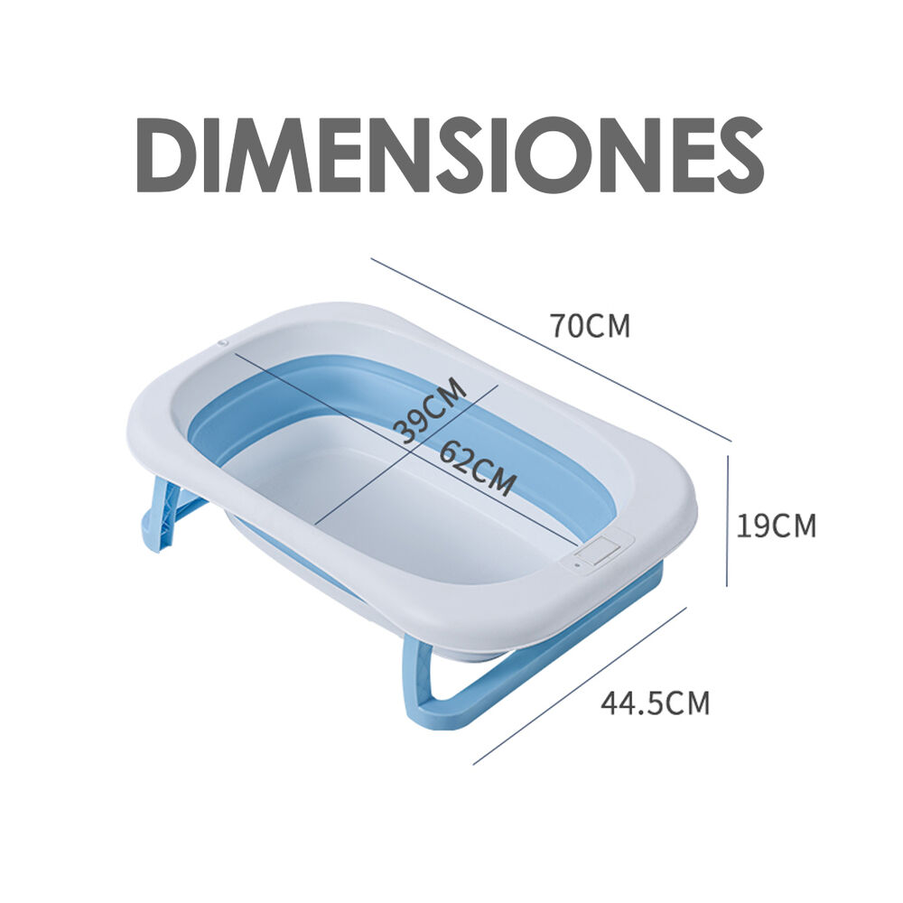 Bañera Plegable Bebé Con Malla Para Baño Rosa Babymine image number 6.0