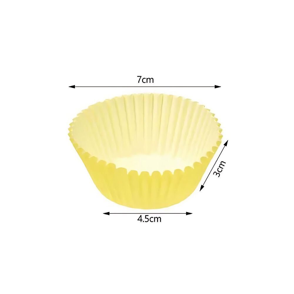 Moldes Cupcakes Papel Color Amarillo 48un Cotillon Celebraci&oacute;n image number 3.0